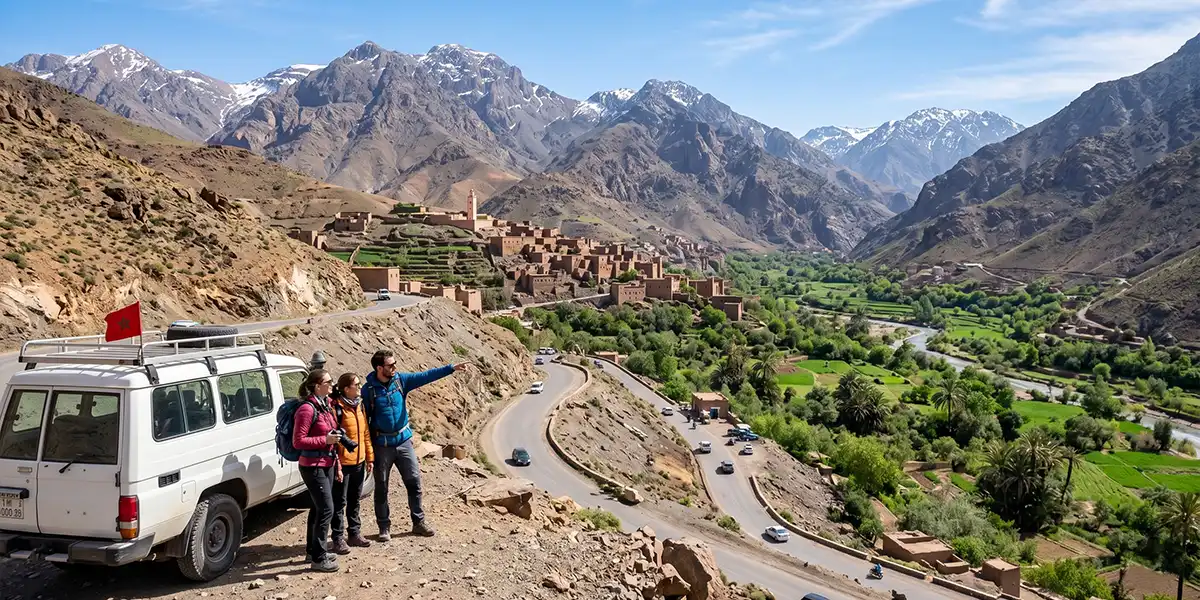 Atlas Mountains scenery and Amazigh villages showcasing outdoor things to do in Morocco