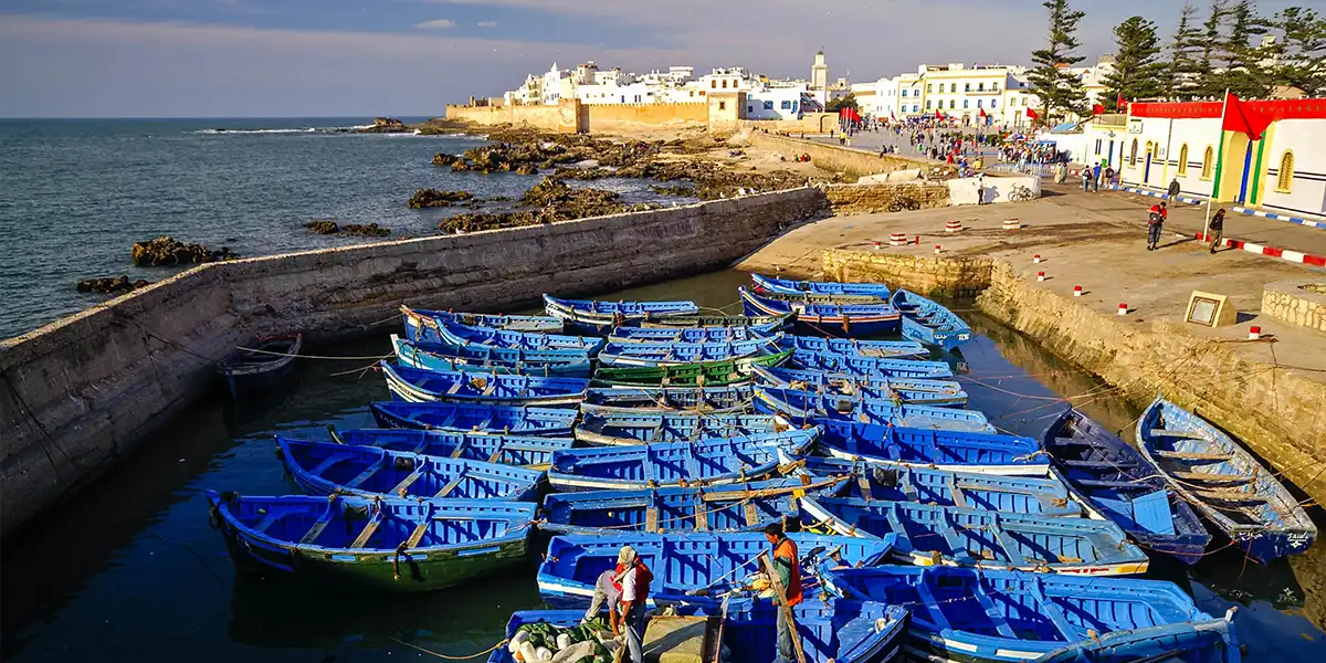Essaouira coast in summer with ocean breeze and Atlantic views