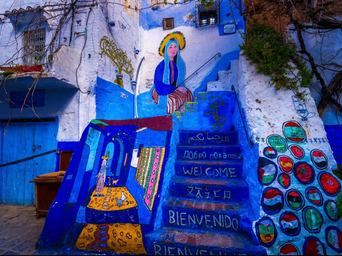 Chefchaouen blue streets medina Morocco
