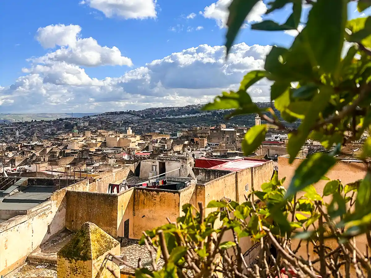 Fez Morocco medina aerial view old city