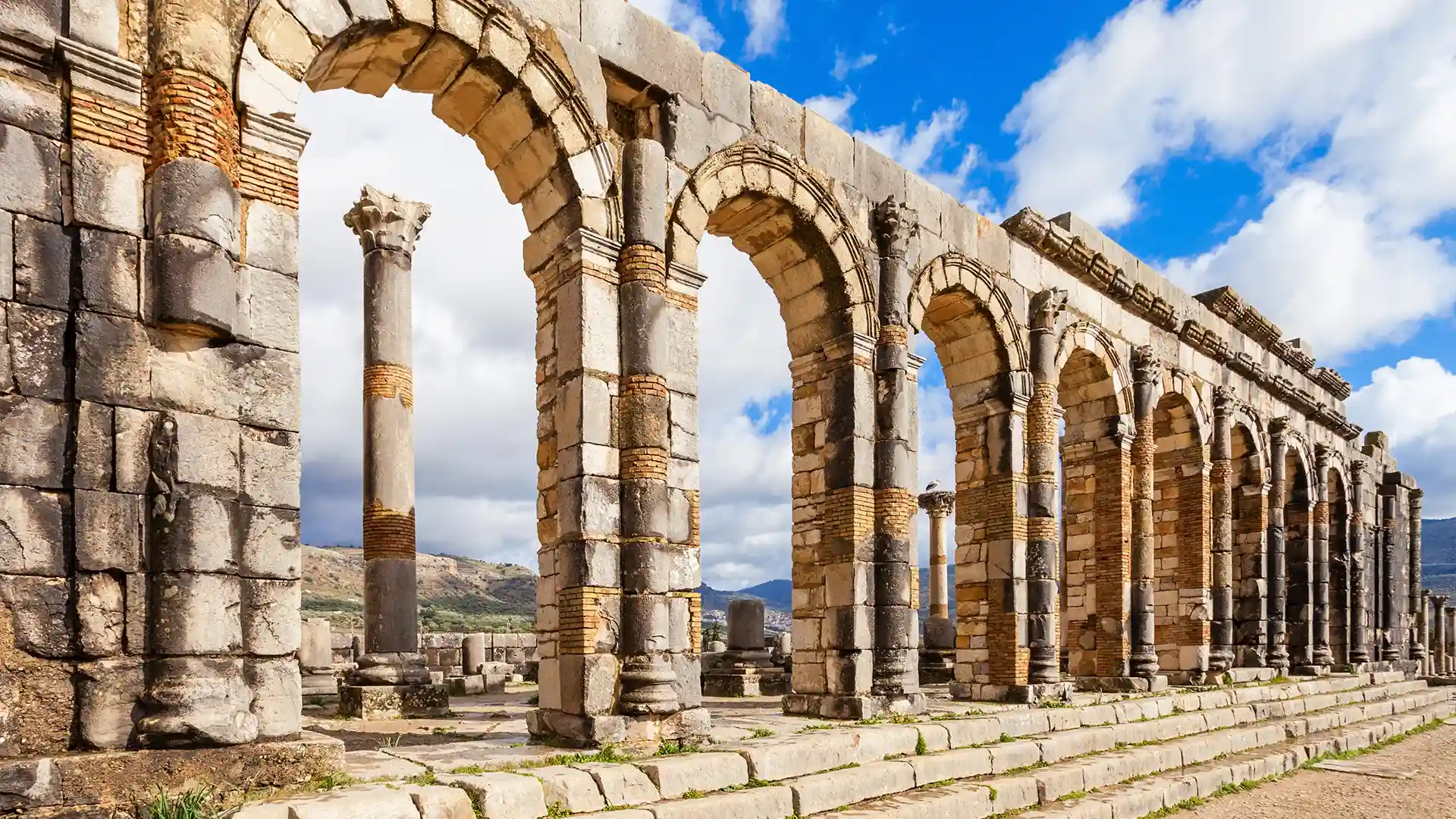 Meknes Morocco imperial city heritage and nearby Volubilis landscape