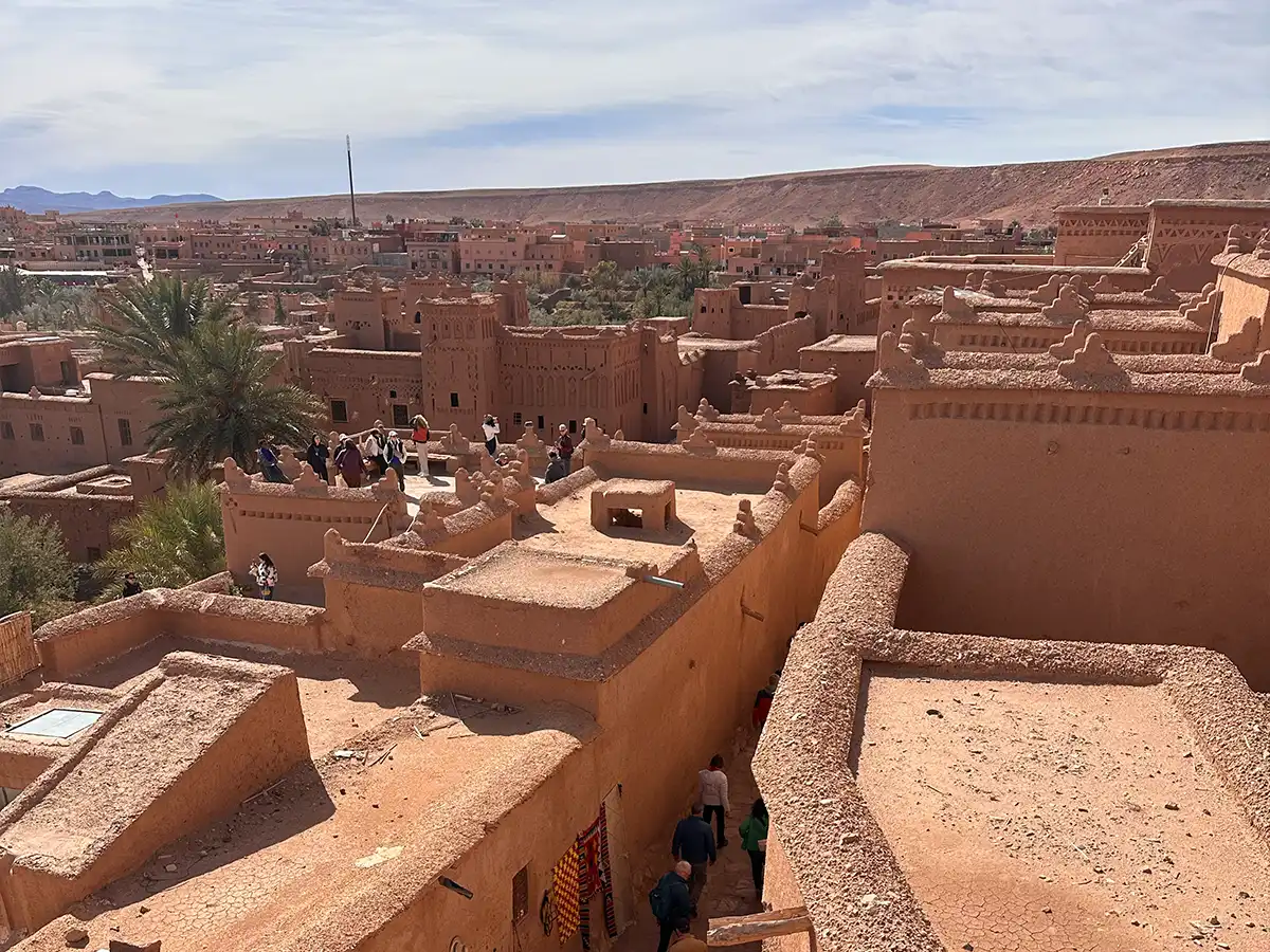 Ouarzazate Morocco desert landscape and Sahara gateway road