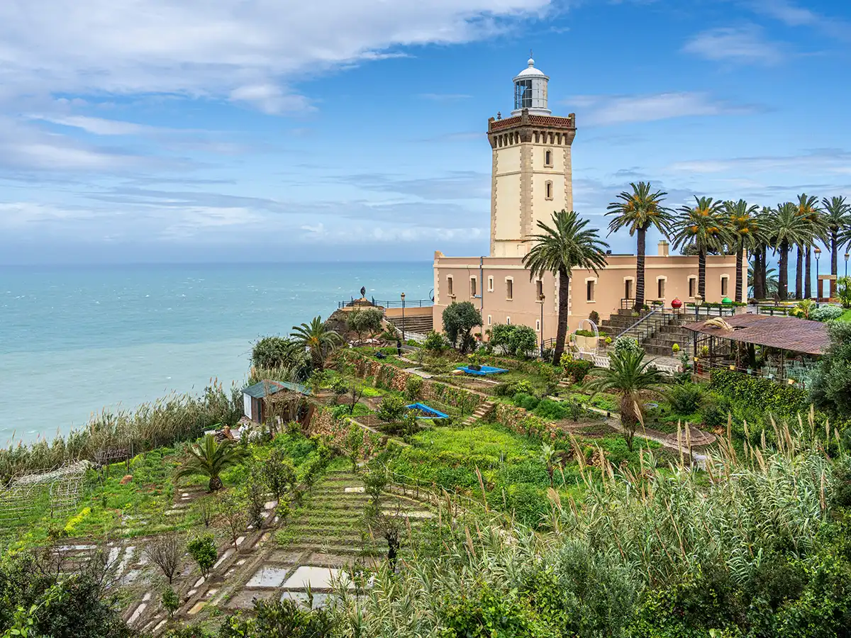 Tangier Morocco medina overlooking the Strait of Gibraltar and coastline