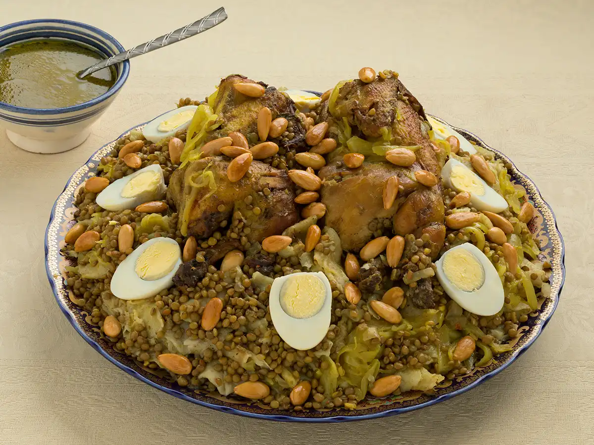 Traditional Moroccan rfissa dish