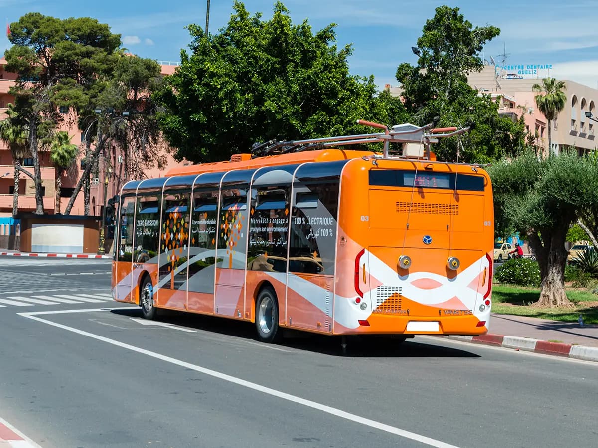 City bus transport in Morocco